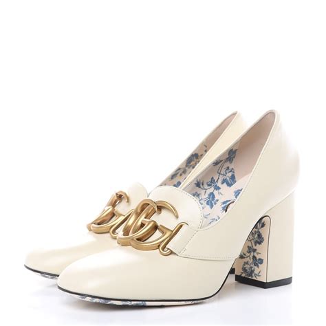 gucci white vintage loafer pumps|buy Gucci loafers online.